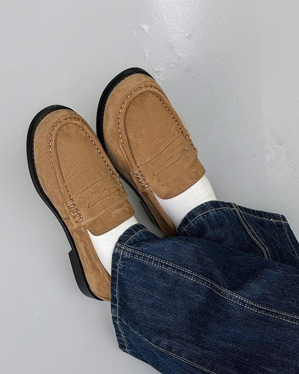 Suede Penny Loafers