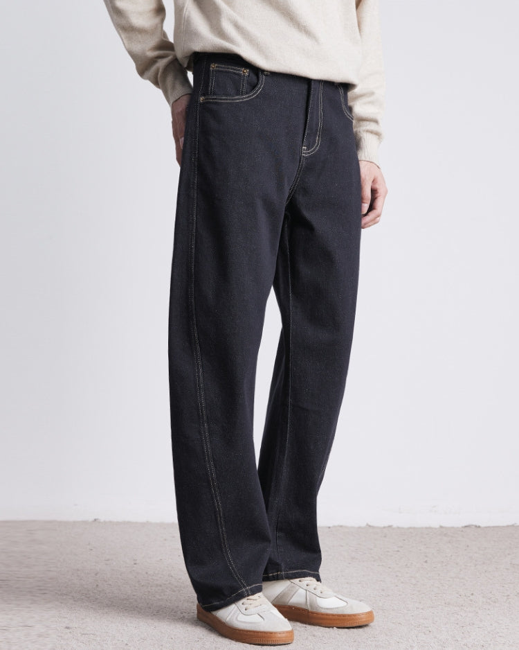 Raw Indigo Straight-Leg Jeans