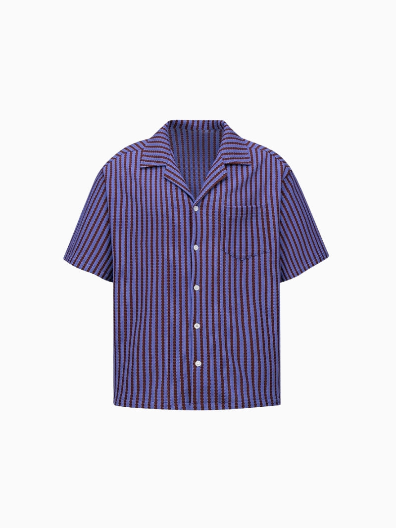 Short Sleeve Striped Resort Shirt
