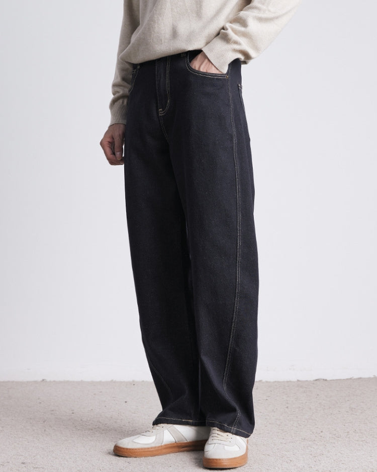 Raw Indigo Straight-Leg Jeans