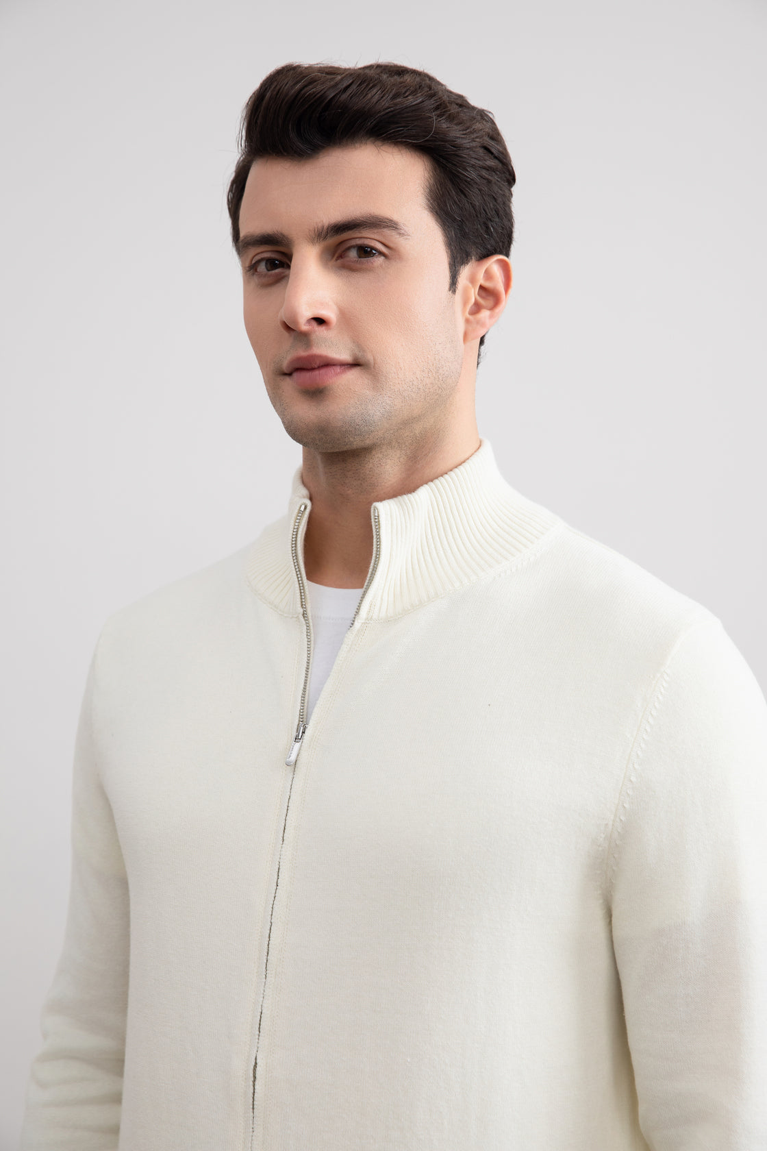 Off-White Classic Zip-Up Cardigan