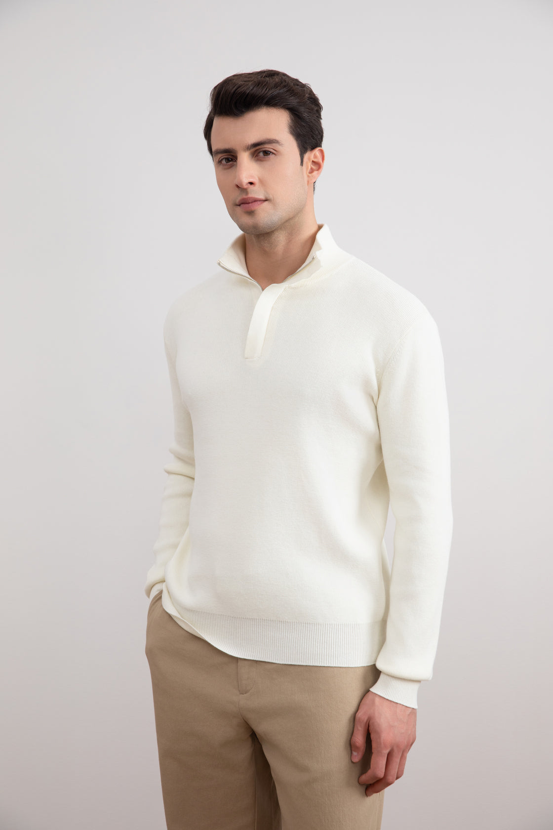 Panama Half-Zip Mock Neck Sweater – Coastal Path