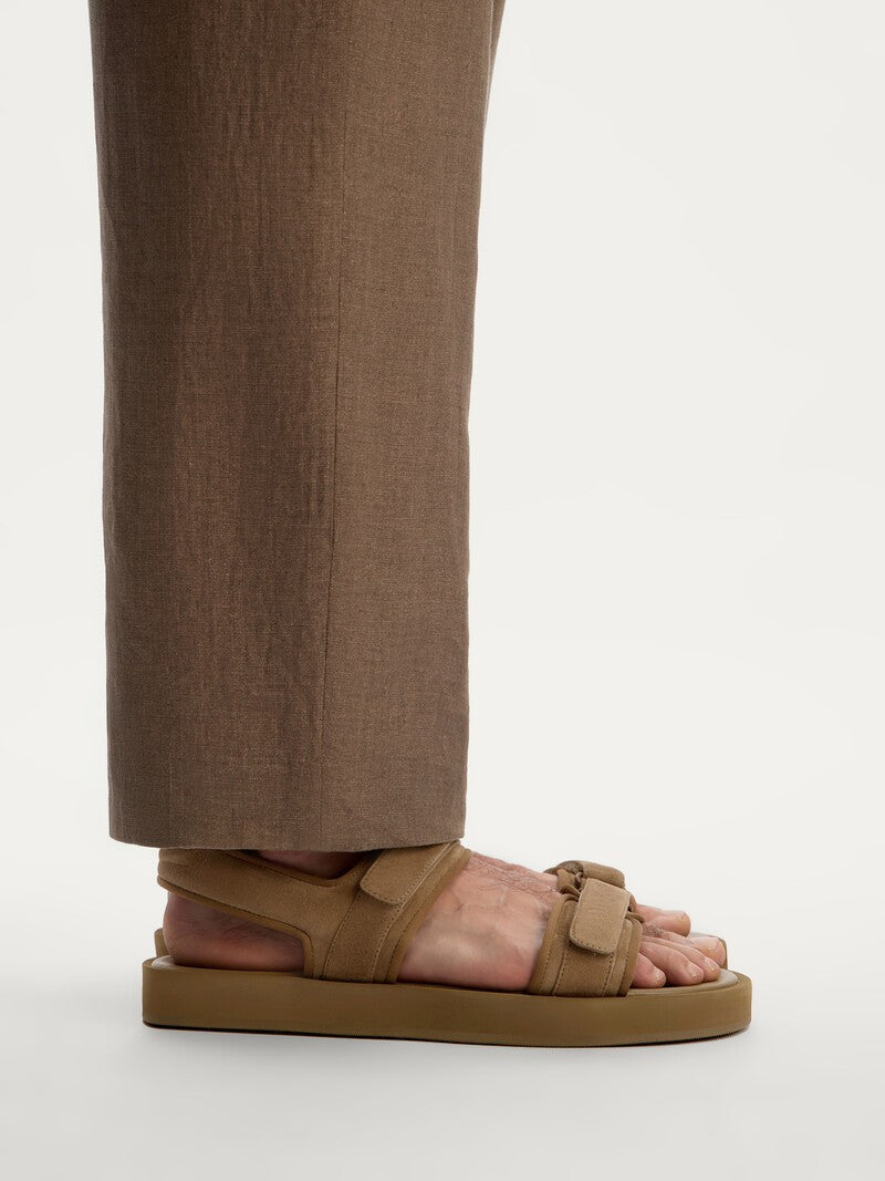 Suede Strappy Sandals Tobacco