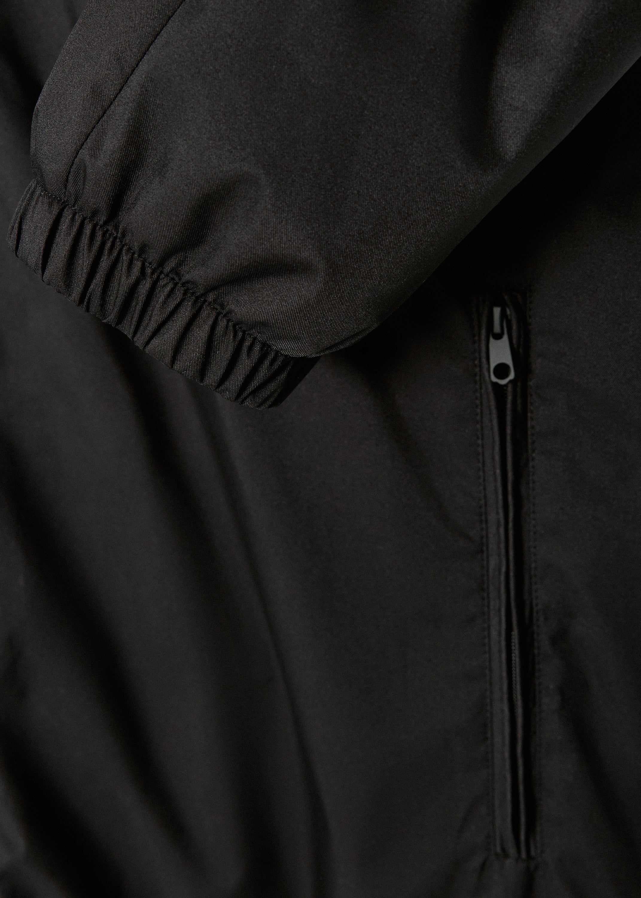 Kultige Windbreaker-Jacke Schwarz