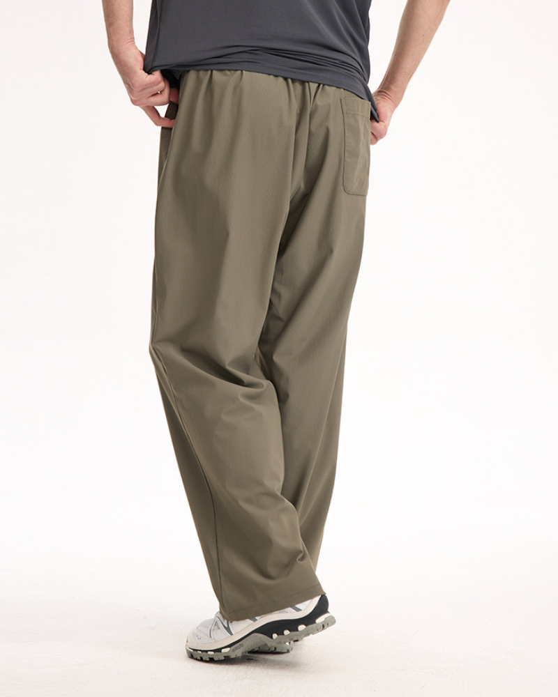 Relaxed Drawstring Wide‑Leg Trousers
