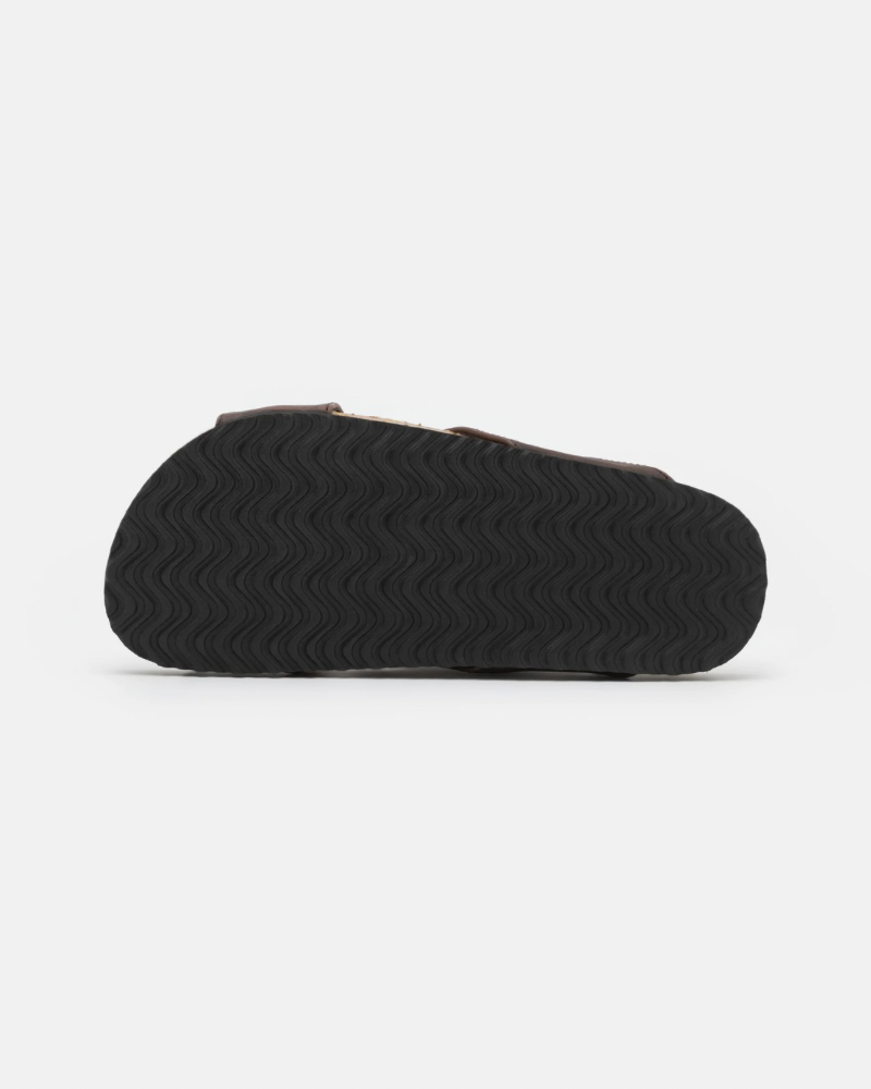 Crossover Suede Cork Sandals