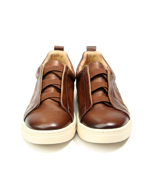 The Chestnut Vintage Laceless Leather Sneaker
