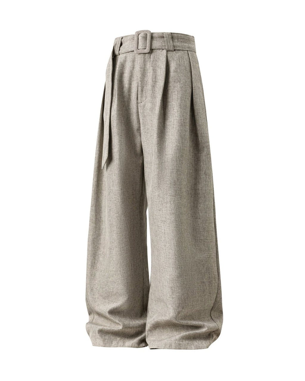 Wool-Blend Wide-Leg Trousers