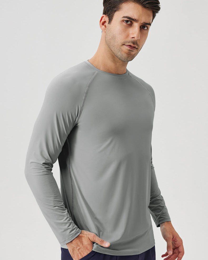 Ice Silk Sun Protection Long-Sleeve Sport T-Shirt – Breathable Fit