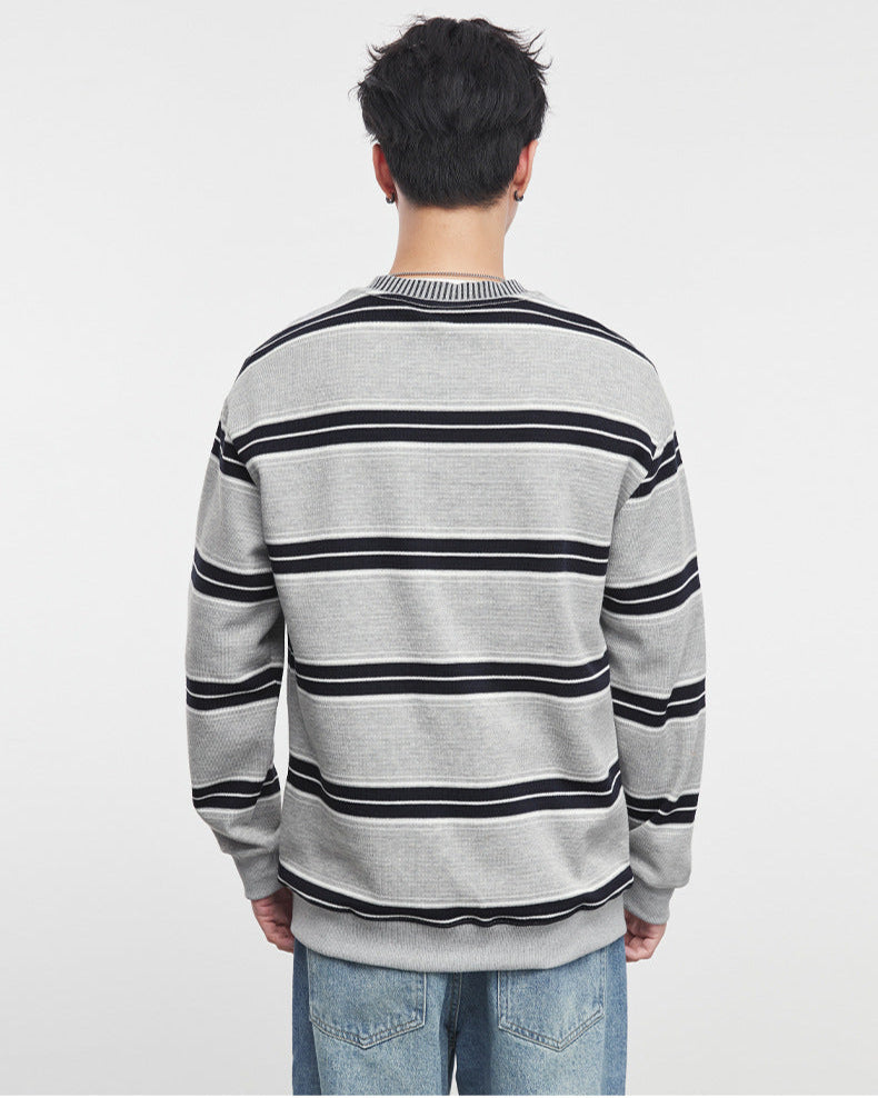 Heavyweight Striped Crewneck Sweatshirt