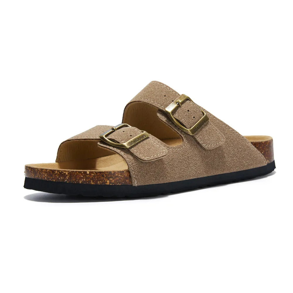 Albany Suede Sandals - Khaki