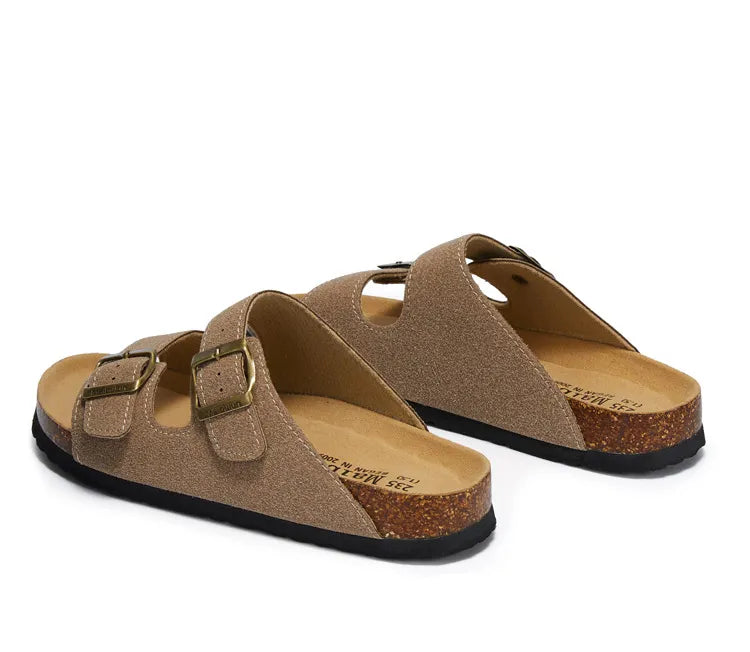 Albany Suede Sandals - Khaki