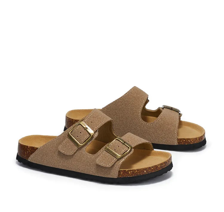 Albany Suede Sandals - Khaki