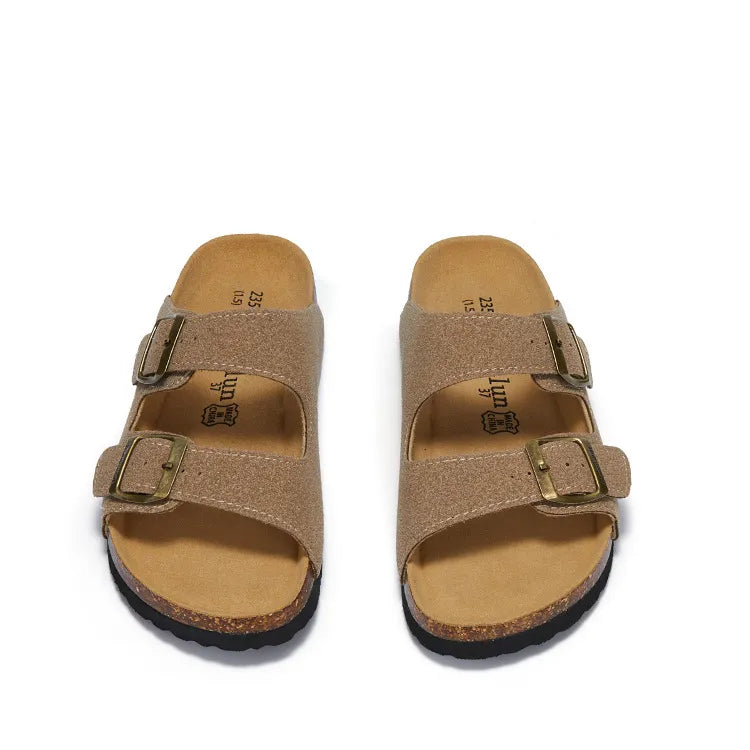 Albany Suede Sandals - Khaki