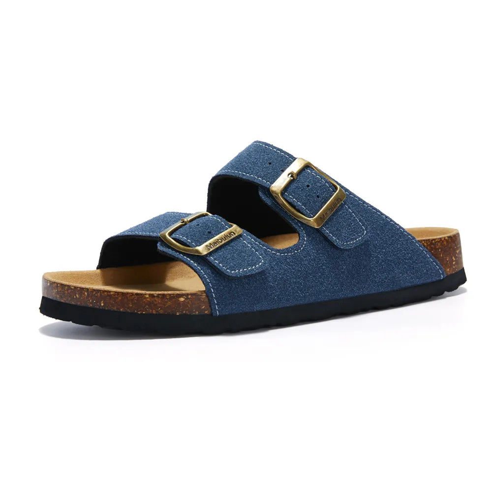 Albany Suede Sandals - Blue