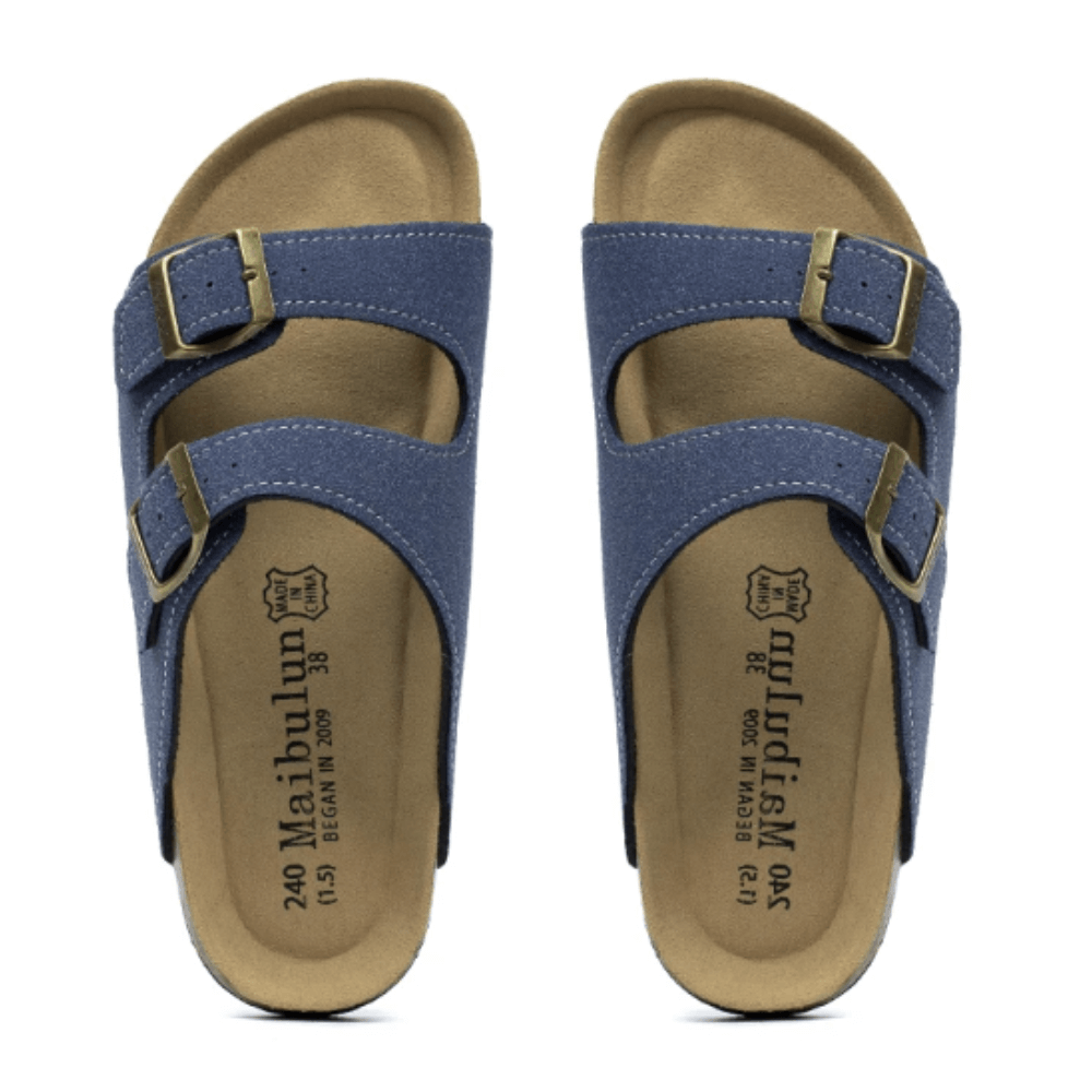 Albany Suede Sandals - Blue