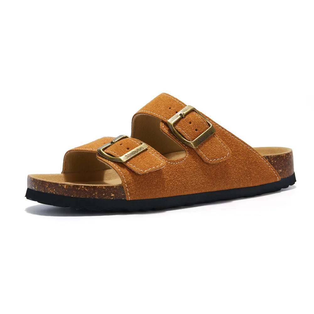 Albany Suede Sandals - Camel