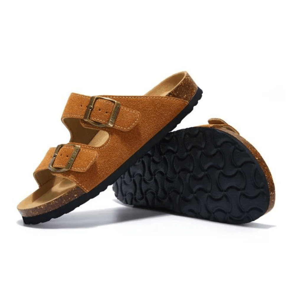 Albany Suede Sandals - Camel