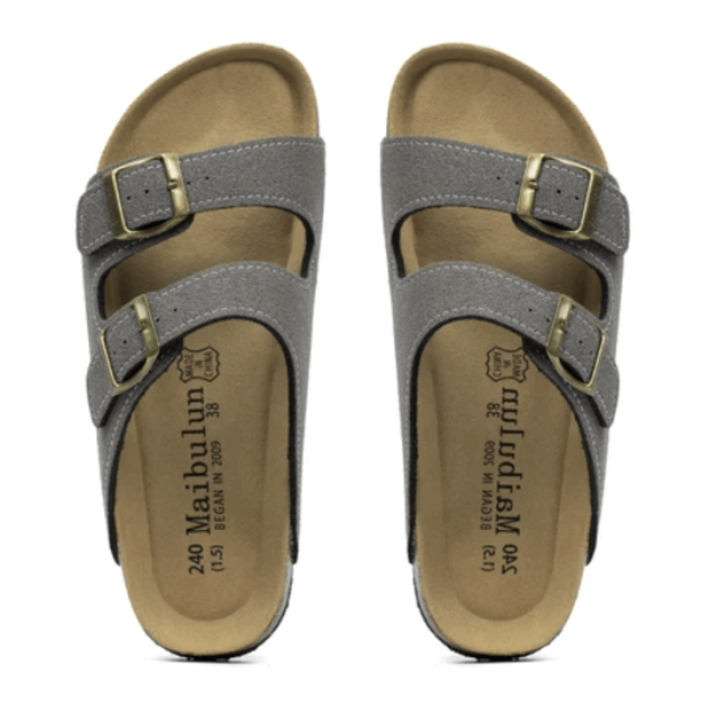 Albany Suede Sandals - Grey