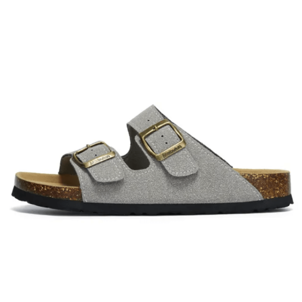 Albany Suede Sandals - Light Grey