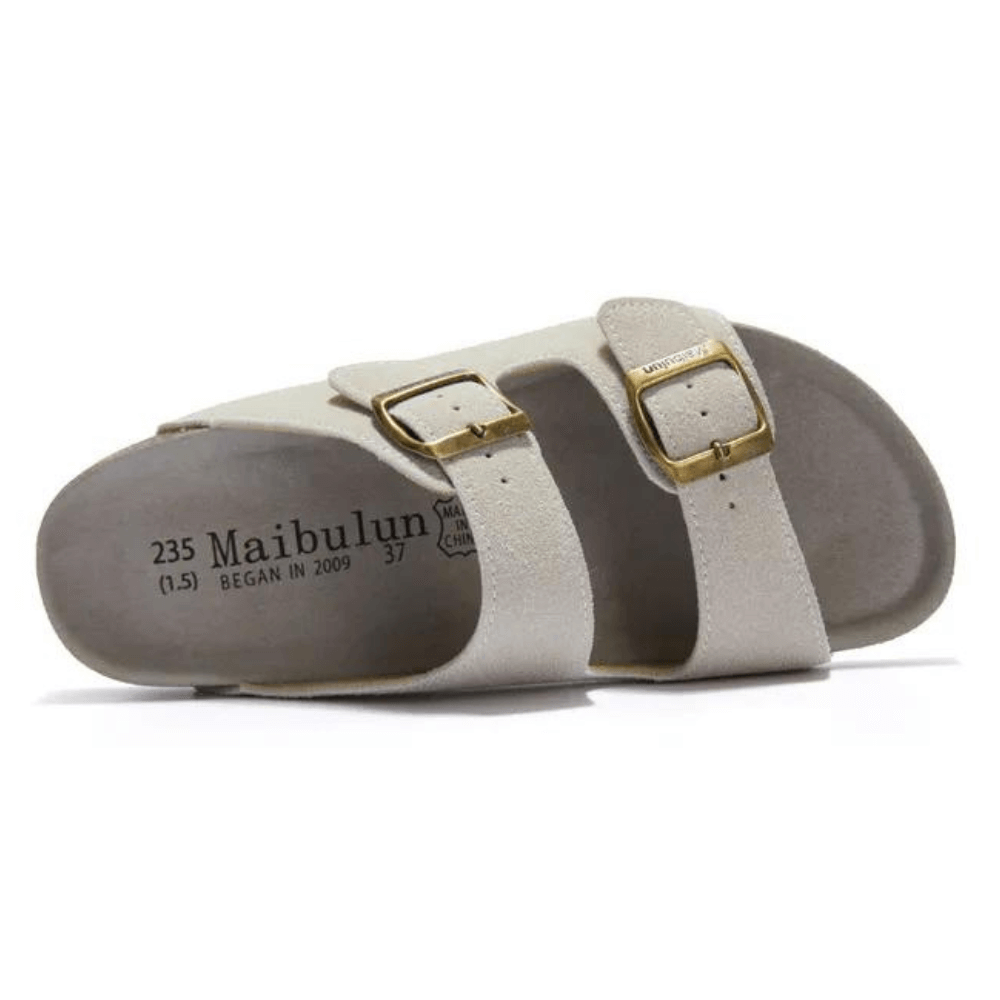 Albany Suede Sandals - Eggshell