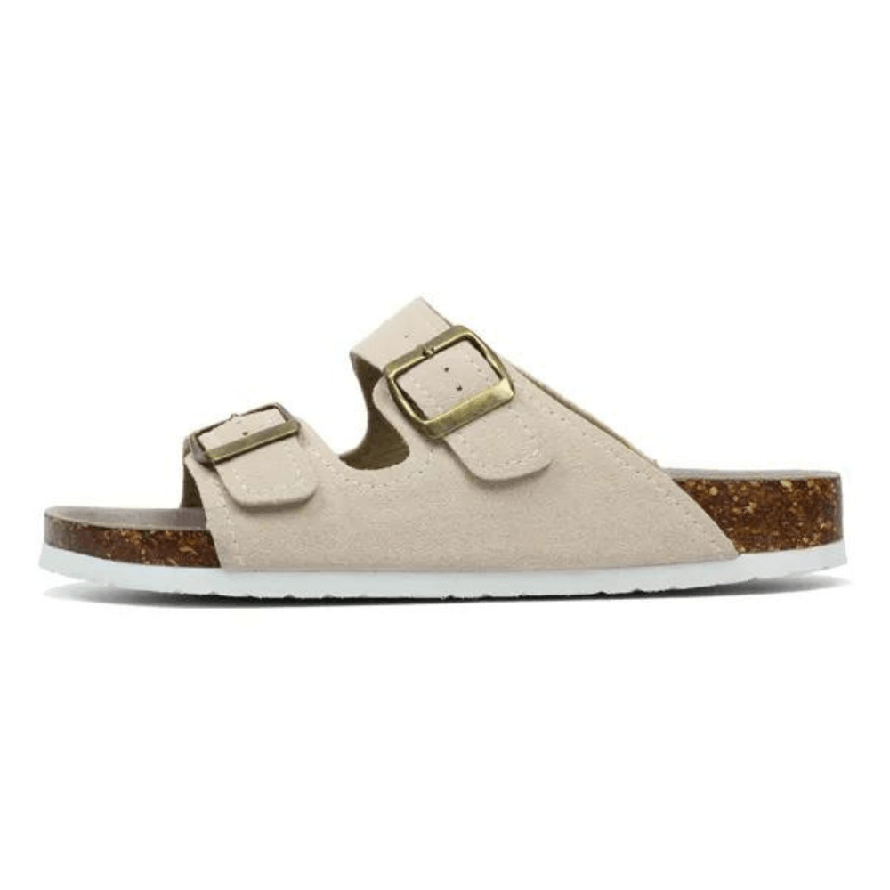 Albany Suede Sandals - Eggshell