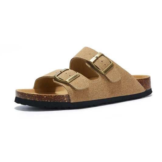 Albany Suede Sandals - Light Brown