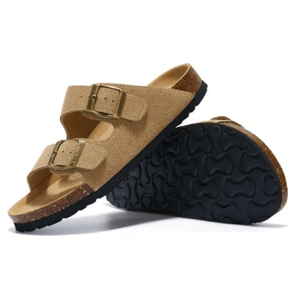 Albany Suede Sandals - Light Brown