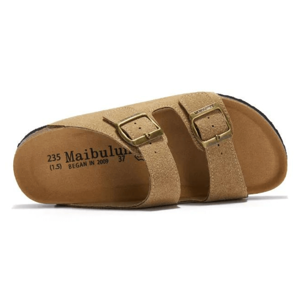 Albany Suede Sandals - Light Brown