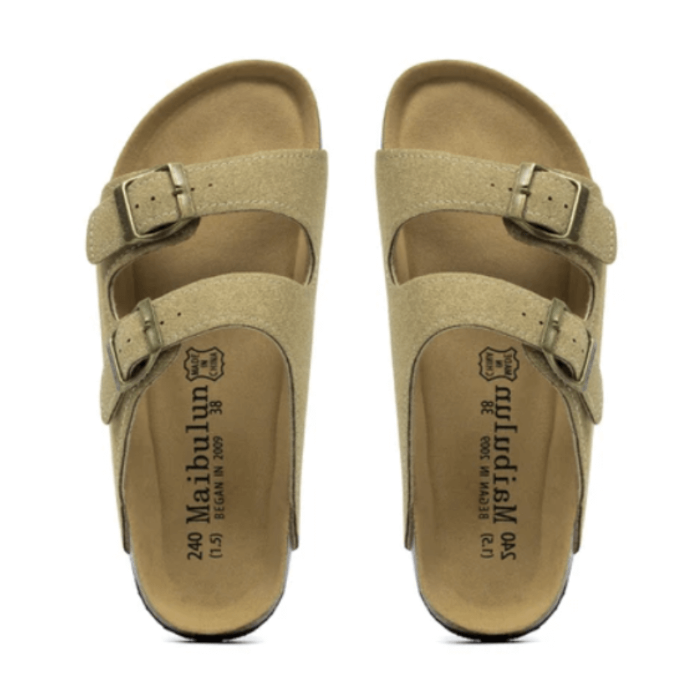 Albany Suede Sandals - Light Brown
