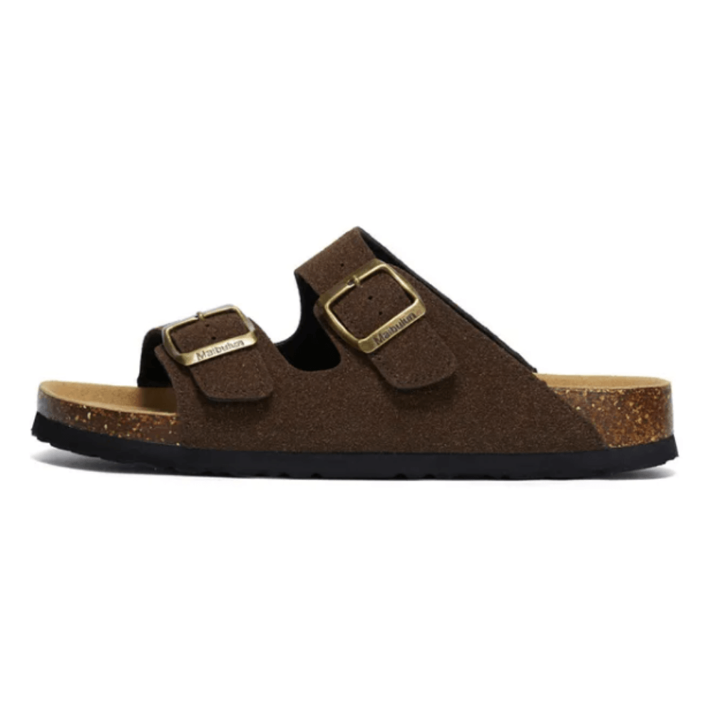 Albany Suede Sandals - Dark Brown