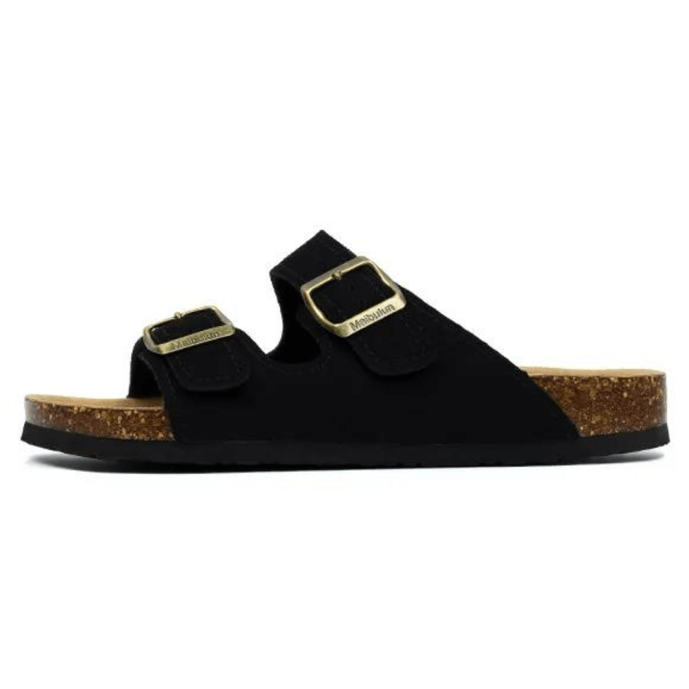 Albany Suede Sandals - Black