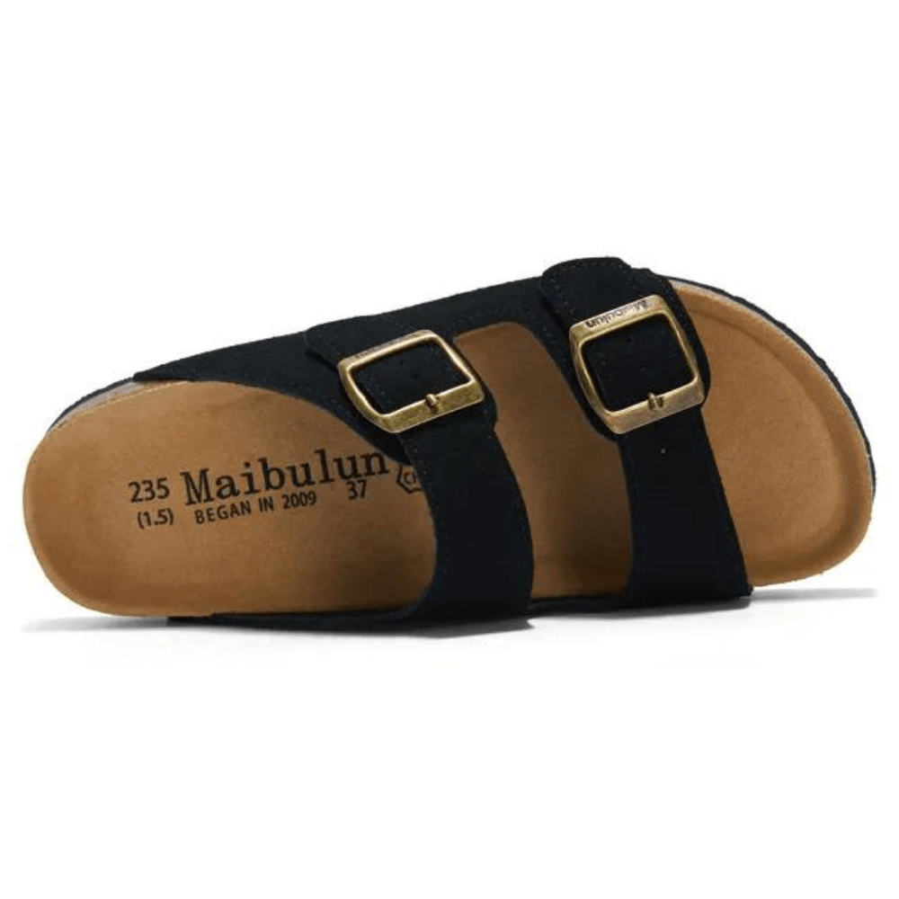 Albany Suede Sandals - Black