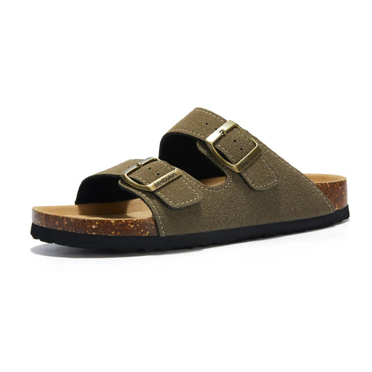 Albany Suede Sandals - Green