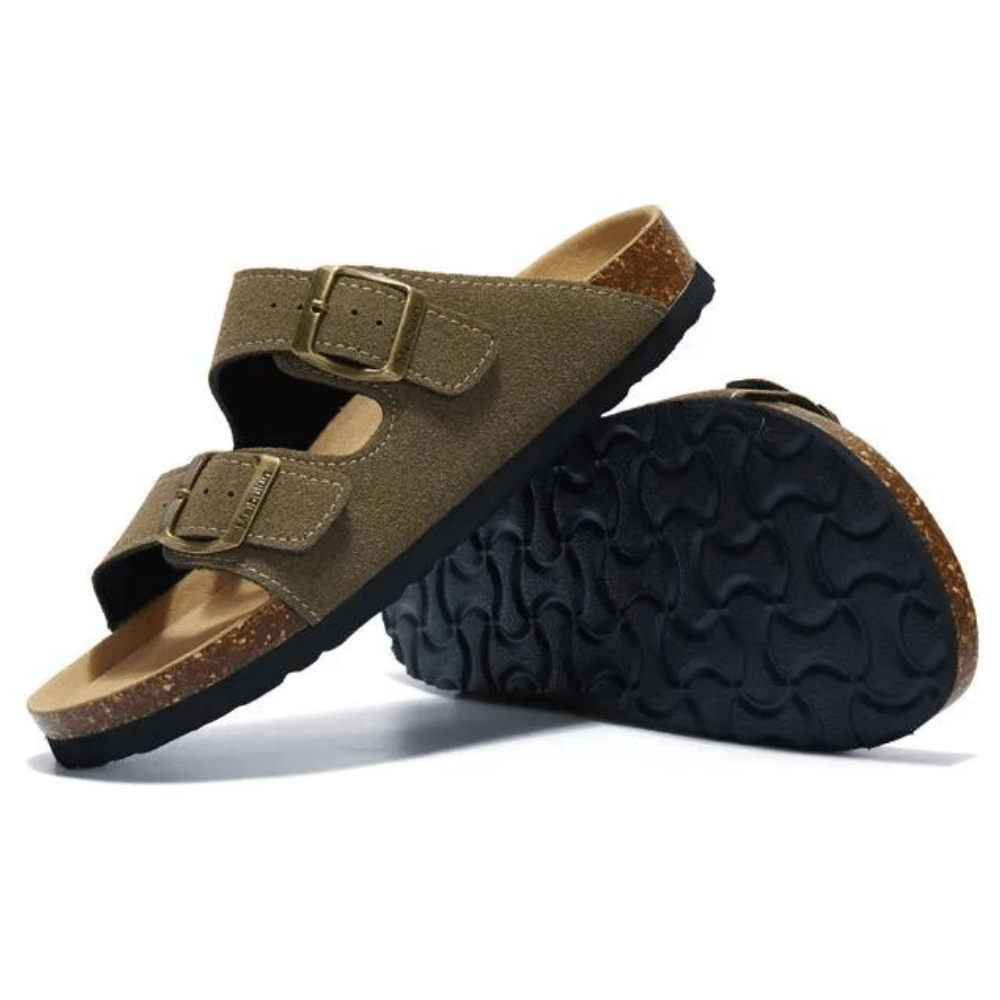 Albany Suede Sandals - Green