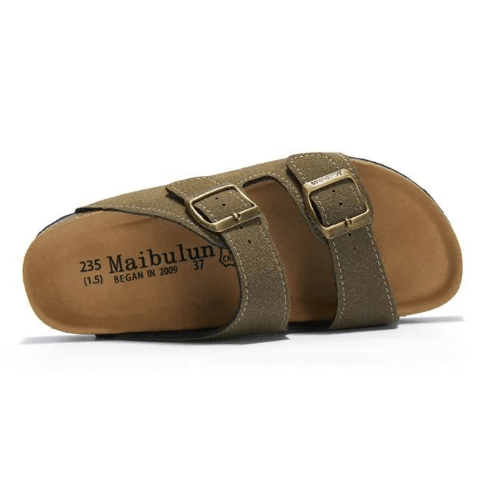 Albany Suede Sandals - Green