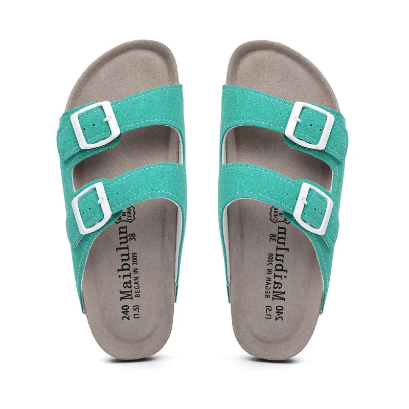 Albany Leather Sandals - Water Blue