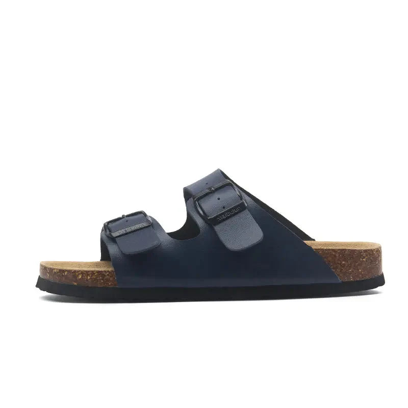 Albany Leather Sandals - Navy