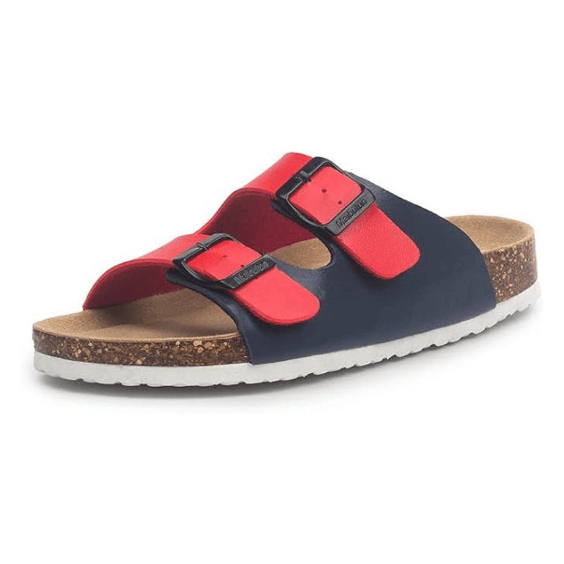 Albany Leather Sandals - Blue/Red
