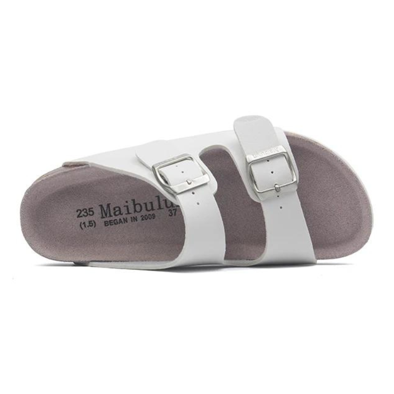 Albany Leather Sandals - White