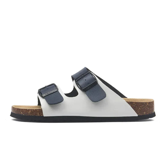 Albany Leather Sandals - White/Blue