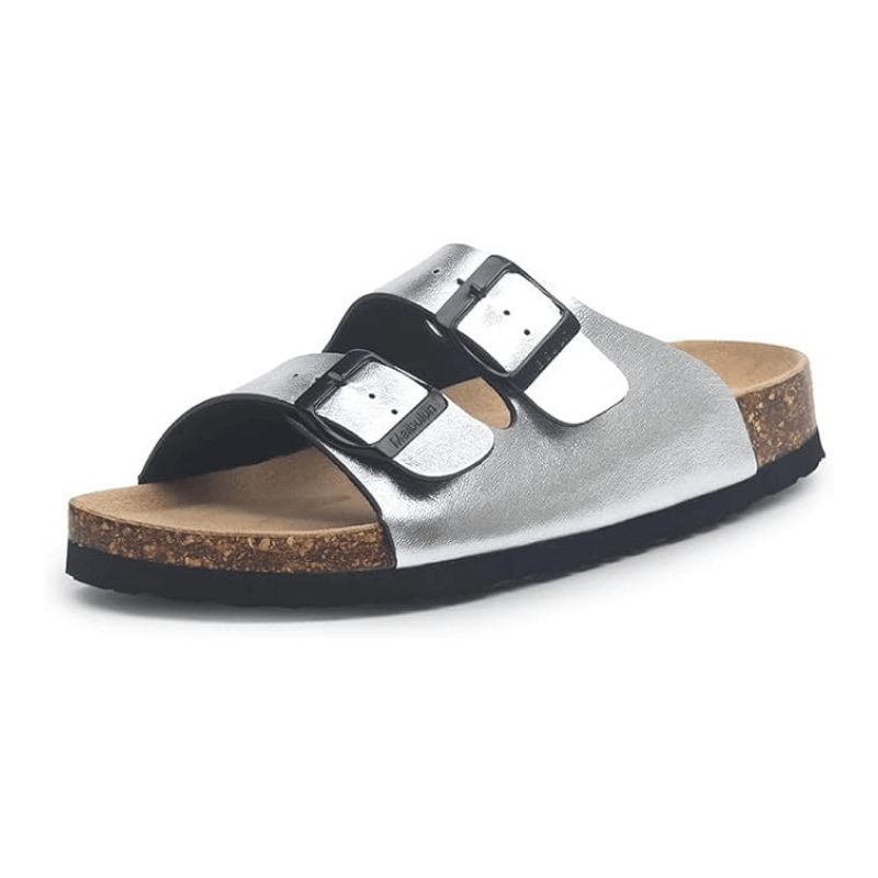 Albany Leather Sandals - Silver