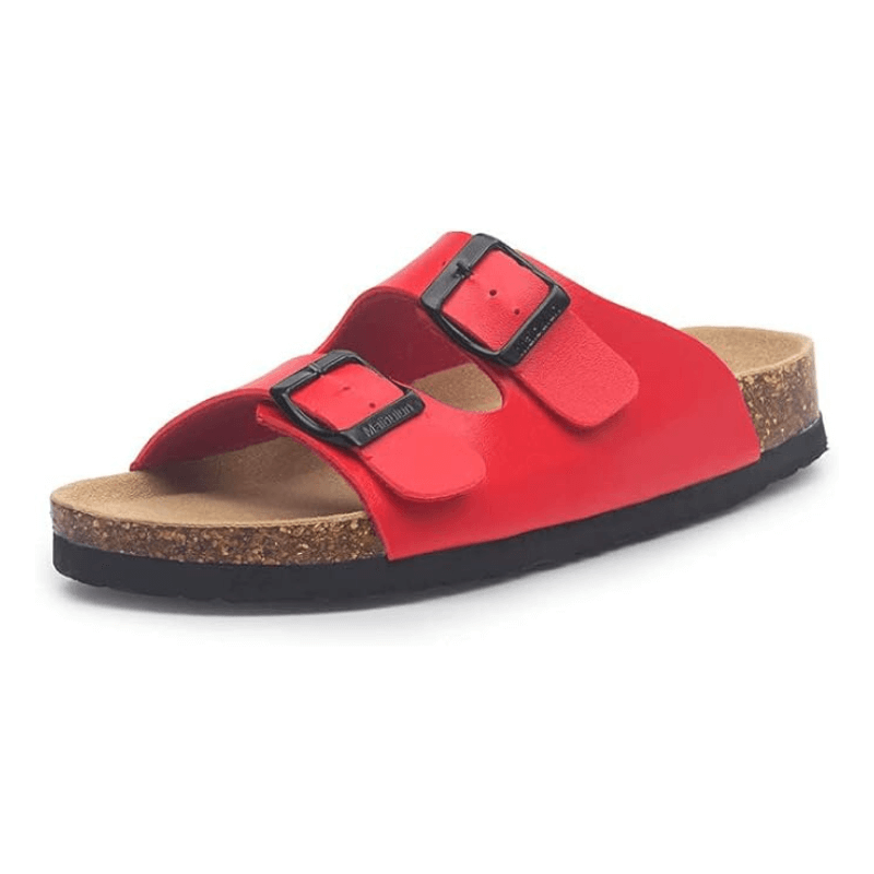 Albany Leather Sandals - Red