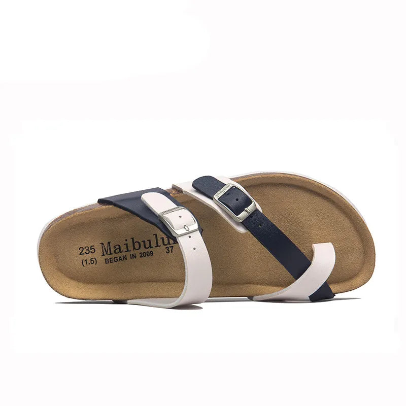 Bunbury Sandals - White/Blue