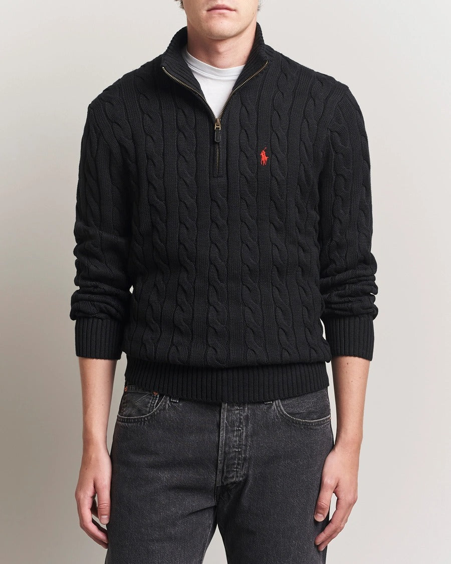 60% OFF | Polo RL Half Zip Sweater