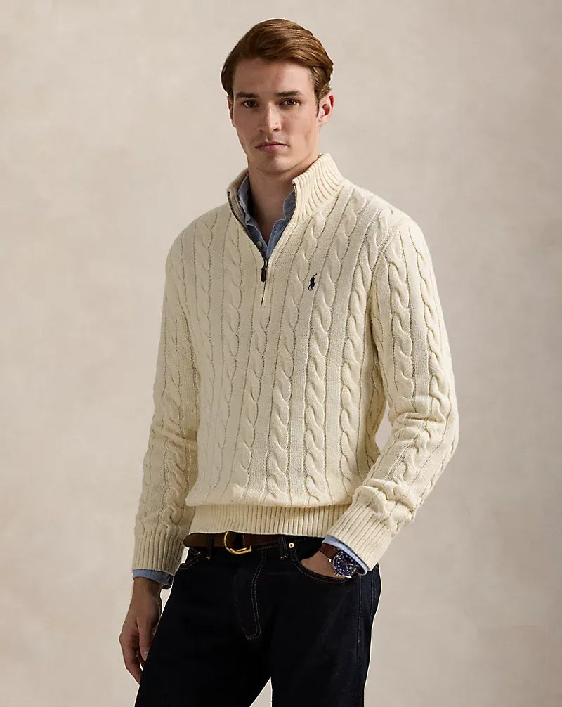 60% OFF | Polo RL Half Zip Sweater