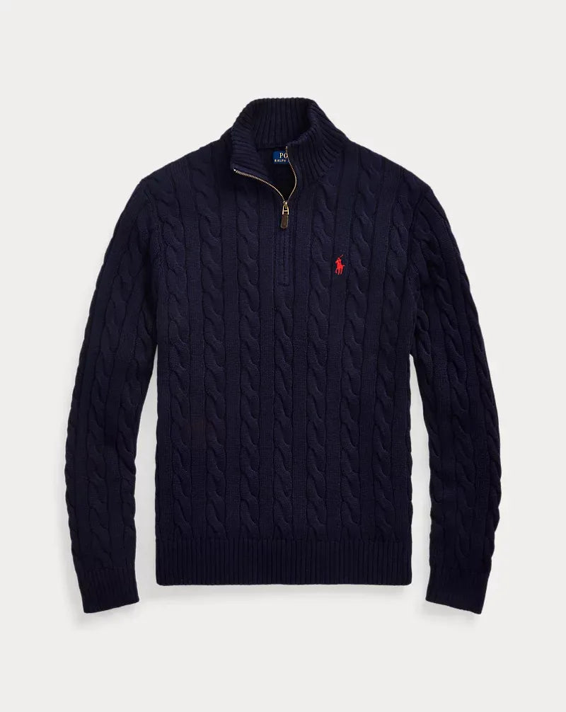 60% OFF | Polo RL Half Zip Sweater