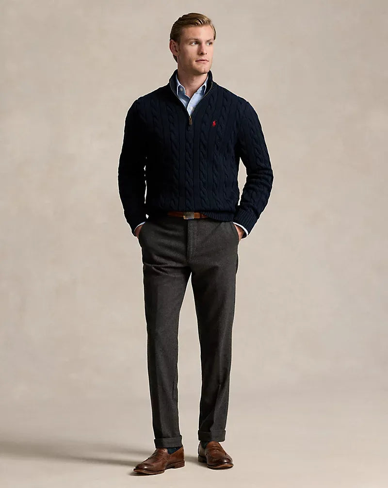 60% OFF | Polo RL Half Zip Sweater