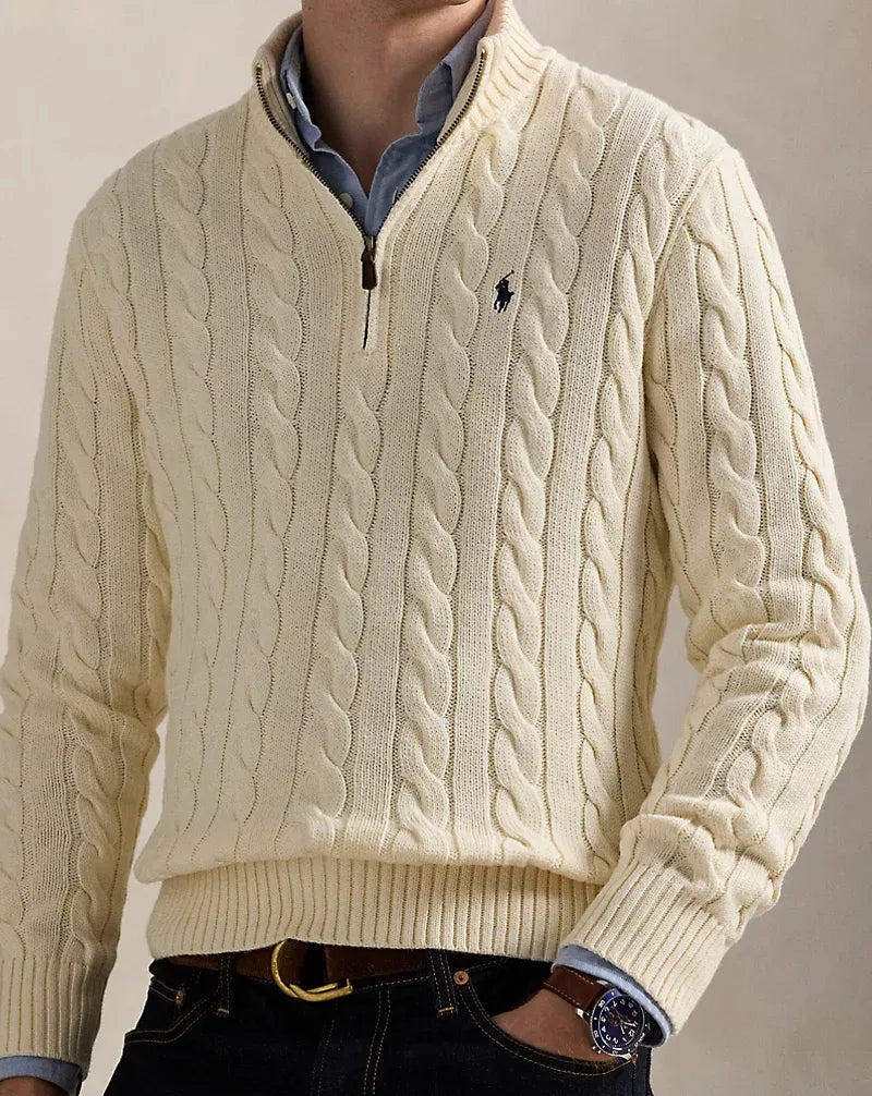 60% OFF | Polo RL Half Zip Sweater