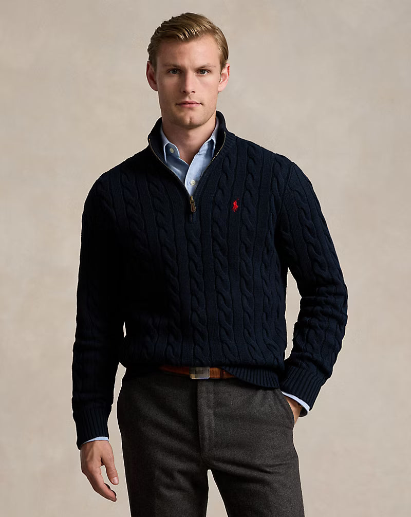 60% OFF | Polo RL Half Zip Sweater